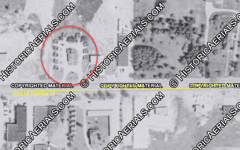 Johnson Cottage Motel - 1958 Aerial (newer photo)